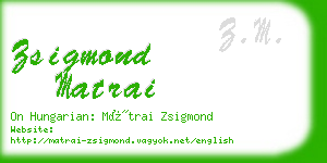 zsigmond matrai business card